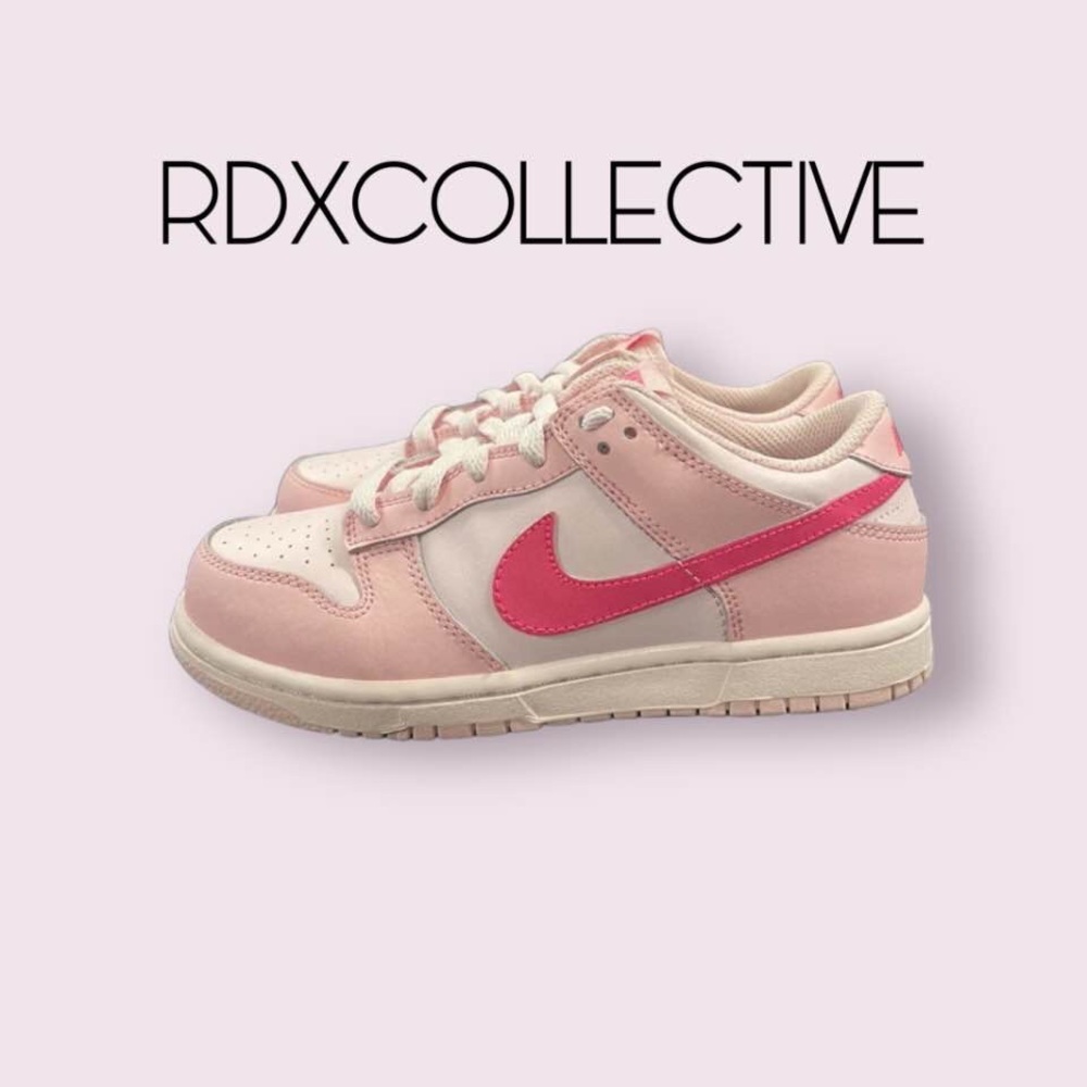 Nike Dunk Low Top White Pink Red Valentines Day Women Size 9